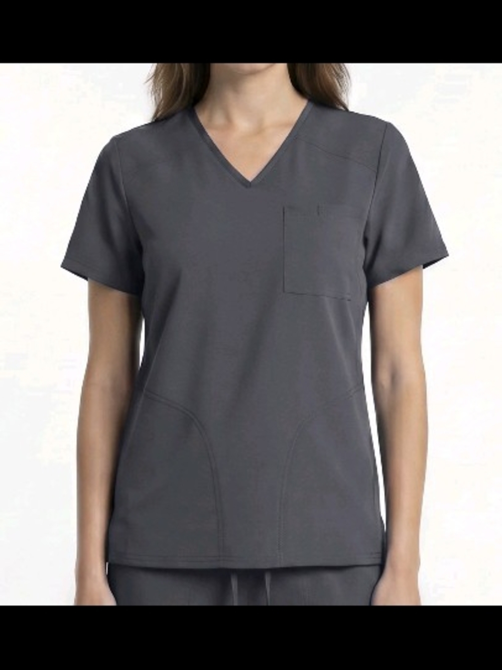 Scrubstar Unisex Gray V-Neck Short Sleeve Medical Scrub Top